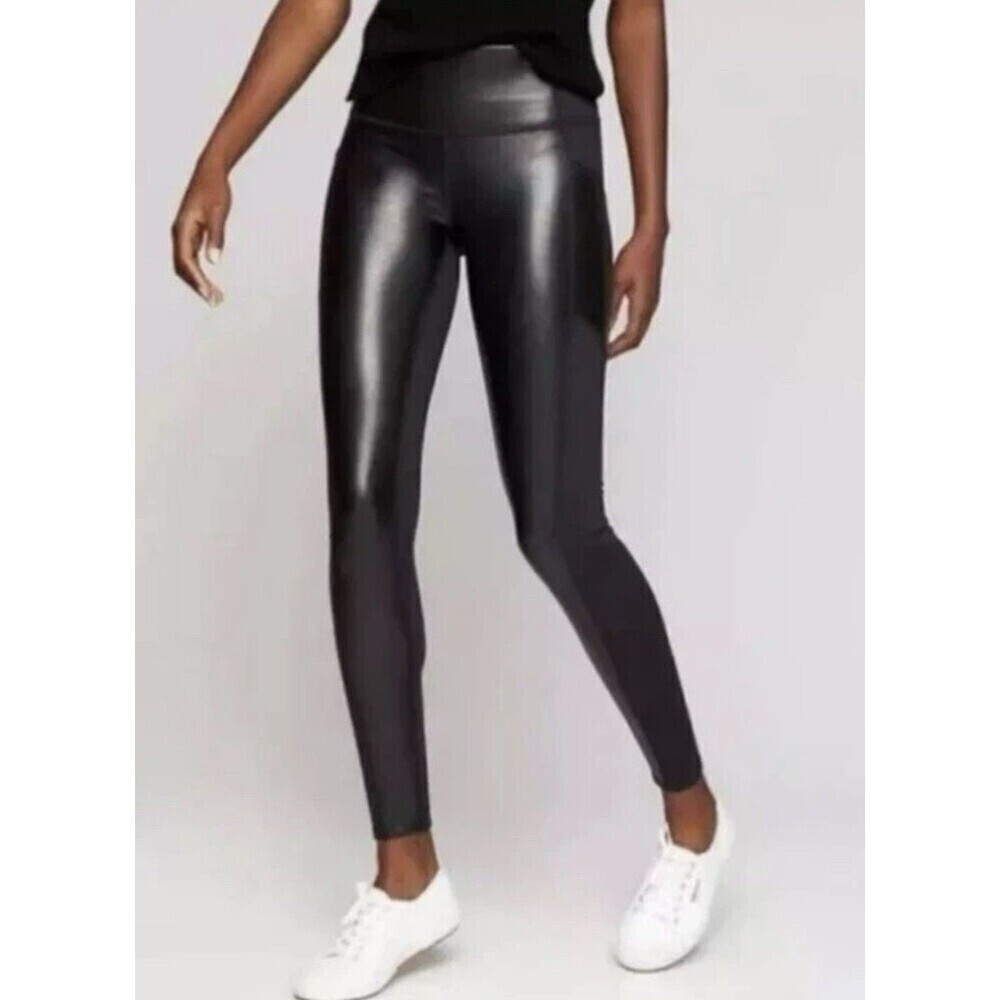 Athleta Gleam Chaturanga To Town Tight Faux Leather Pant Size XS